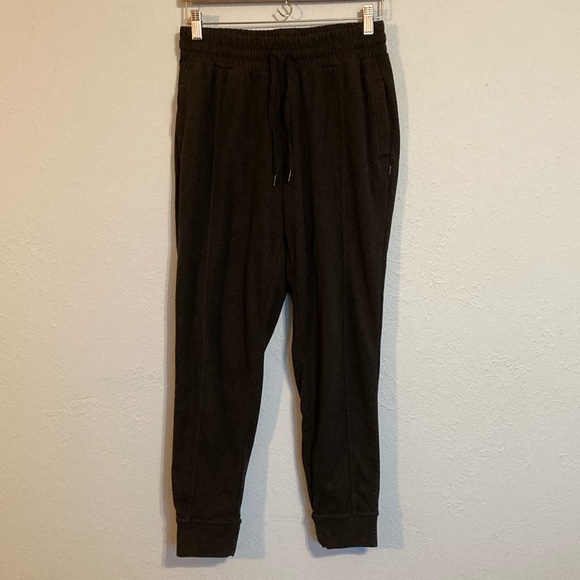 Mondetta Womens Size M Black Fleece Joggers Leggings Pants Cozy Elastic Waist - Picture 1 of 10
